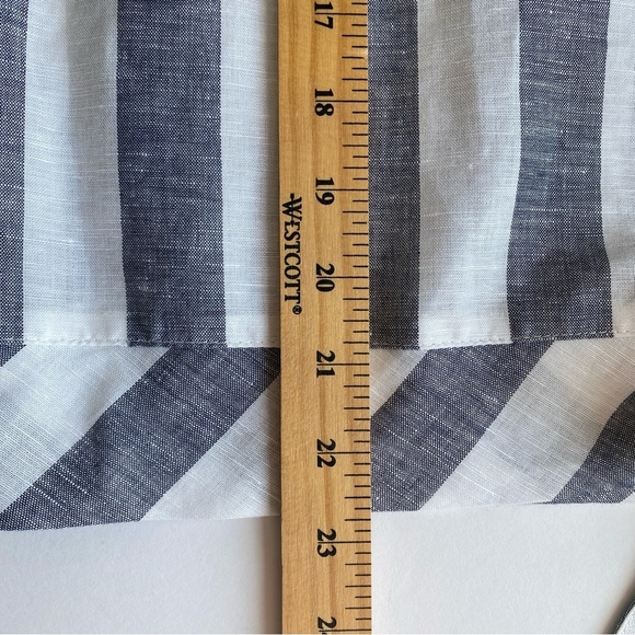 NWT J. Crew Tie Waist Bow Linen Top Tank Blouse Stripe Size 14 - Picture 11 of 12